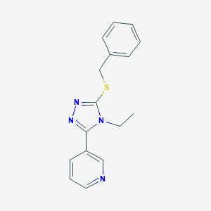3-[5-(benzylsulfanyl)-4-ethyl-4H-1,2,4-triazol-3-yl]pyridine