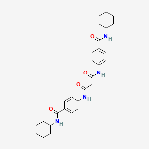 molecular formula C29H36N4O4 B4195141 N,N'-bis[4-(cyclohexylcarbamoyl)phenyl]propanediamide 
