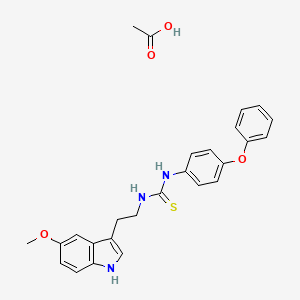 molecular formula C26H27N3O4S B4195280 acetic acid;1-[2-(5-methoxy-1H-indol-3-yl)ethyl]-3-(4-phenoxyphenyl)thiourea 