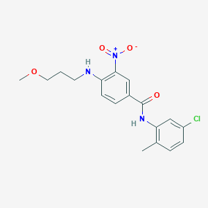 molecular formula C18H20ClN3O4 B4195376 N-(5-chloro-2-methylphenyl)-4-(3-methoxypropylamino)-3-nitrobenzamide 