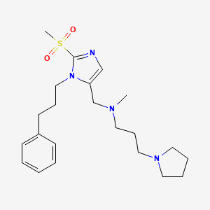 molecular formula C22H34N4O2S B4195403 N-methyl-N-[[2-methylsulfonyl-3-(3-phenylpropyl)imidazol-4-yl]methyl]-3-pyrrolidin-1-ylpropan-1-amine 