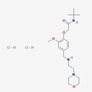 molecular formula C20H35Cl2N3O4 B4195649 N-tert-butyl-2-[2-methoxy-4-[(2-morpholin-4-ylethylamino)methyl]phenoxy]acetamide;dihydrochloride 