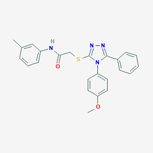 molecular formula C24H22N4O2S B419575 2-{[4-(4-methoxyphenyl)-5-phenyl-4H-1,2,4-triazol-3-yl]sulfanyl}-N-(3-methylphenyl)acetamide CAS No. 482657-11-4