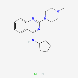 molecular formula C18H26ClN5 B4195751 N-cyclopentyl-2-(4-methylpiperazin-1-yl)quinazolin-4-amine;hydrochloride 