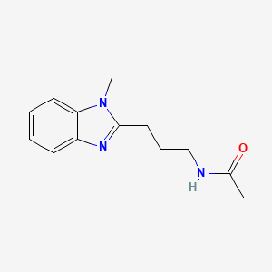 molecular formula C13H17N3O B4195818 N-[3-(1-METHYL-1H-1,3-BENZODIAZOL-2-YL)PROPYL]ACETAMIDE 