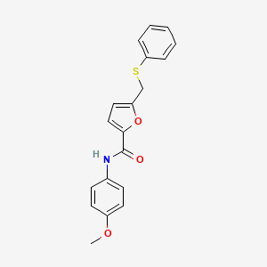 molecular formula C19H17NO3S B4195884 N-(4-methoxyphenyl)-5-[(phenylthio)methyl]-2-furamide 