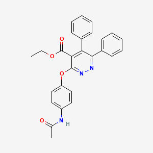 molecular formula C27H23N3O4 B4195969 Ethyl 3-(4-acetamidophenoxy)-5,6-diphenylpyridazine-4-carboxylate 