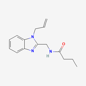 molecular formula C15H19N3O B4196055 N-[(1-allyl-1H-benzimidazol-2-yl)methyl]butanamide 