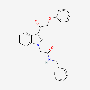 molecular formula C25H22N2O3 B4196100 N-benzyl-2-[3-(phenoxyacetyl)-1H-indol-1-yl]acetamide 