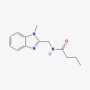molecular formula C13H17N3O B4196119 N-[(1-methyl-1H-benzimidazol-2-yl)methyl]butanamide 