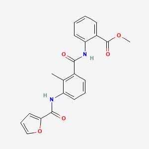 molecular formula C21H18N2O5 B4196193 methyl 2-{[3-(2-furoylamino)-2-methylbenzoyl]amino}benzoate 