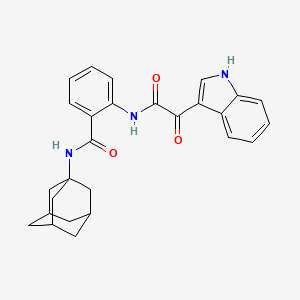 molecular formula C27H27N3O3 B4196262 N-(ADAMANTAN-1-YL)-2-[2-(1H-INDOL-3-YL)-2-OXOACETAMIDO]BENZAMIDE 