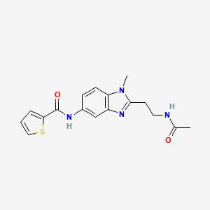 molecular formula C17H18N4O2S B4196487 N-{2-[2-(acetylamino)ethyl]-1-methyl-1H-benzimidazol-5-yl}thiophene-2-carboxamide CAS No. 876710-63-3