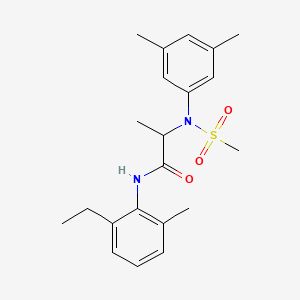 molecular formula C21H28N2O3S B4196586 N~2~-(3,5-dimethylphenyl)-N~1~-(2-ethyl-6-methylphenyl)-N~2~-(methylsulfonyl)alaninamide 