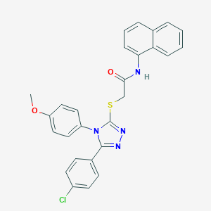 B419663 2-{[5-(4-chlorophenyl)-4-(4-methoxyphenyl)-4H-1,2,4-triazol-3-yl]sulfanyl}-N-(1-naphthyl)acetamide CAS No. 335399-57-0