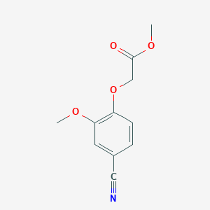 molecular formula C11H11NO4 B4196641 Methyl 2-(4-cyano-2-methoxyphenoxy)acetate 