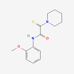 molecular formula C14H18N2O2S B4196925 N-(2-methoxyphenyl)-2-(1-piperidinyl)-2-thioxoacetamide 