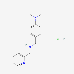 molecular formula C17H24ClN3 B4196945 N,N-diethyl-4-[(pyridin-2-ylmethylamino)methyl]aniline;hydrochloride 