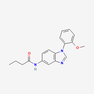 molecular formula C18H19N3O2 B4196975 N-[1-(2-methoxyphenyl)benzimidazol-5-yl]butanamide 