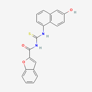 molecular formula C20H14N2O3S B4197020 N-[(6-hydroxynaphthalen-1-yl)carbamothioyl]-1-benzofuran-2-carboxamide 
