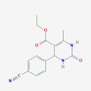 molecular formula C15H15N3O3 B4197161 ethyl 4-(4-cyanophenyl)-6-methyl-2-oxo-3,4-dihydro-1H-pyrimidine-5-carboxylate 
