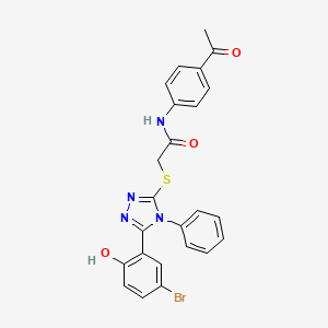 molecular formula C24H19BrN4O3S B4197337 N-(4-acetylphenyl)-2-{[5-(5-bromo-2-hydroxyphenyl)-4-phenyl-4H-1,2,4-triazol-3-yl]thio}acetamide 