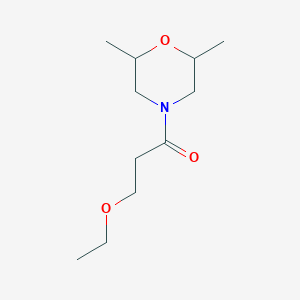 molecular formula C11H21NO3 B4197372 1-(2,6-Dimethylmorpholin-4-yl)-3-ethoxypropan-1-one CAS No. 831216-81-0