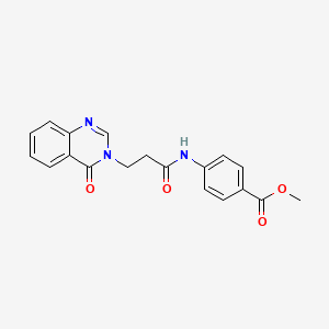 molecular formula C19H17N3O4 B4197500 methyl 4-{[3-(4-oxoquinazolin-3(4H)-yl)propanoyl]amino}benzoate 