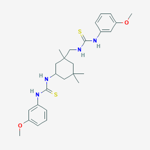 molecular formula C26H36N4O2S2 B4197522 N'-[3-({[(3-METHOXYANILINO)CARBOTHIOYL]AMINO}METHYL)-3,5,5-TRIMETHYLCYCLOHEXYL]-N-(3-METHOXYPHENYL)THIOUREA 