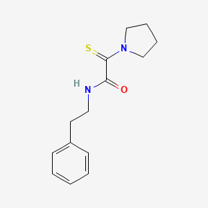 molecular formula C14H18N2OS B4197539 N-(2-phenylethyl)-2-(1-pyrrolidinyl)-2-thioxoacetamide 