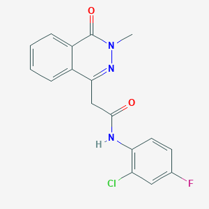 molecular formula C17H13ClFN3O2 B4197650 N-(2-chloro-4-fluorophenyl)-2-(3-methyl-4-oxo-3,4-dihydrophthalazin-1-yl)acetamide 