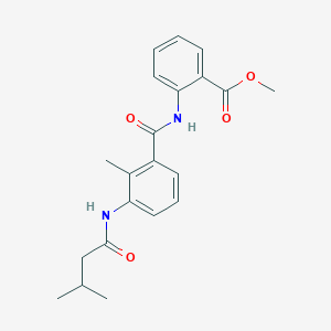 molecular formula C21H24N2O4 B4197698 Methyl 2-[[2-methyl-3-(3-methylbutanoylamino)benzoyl]amino]benzoate 