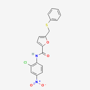 molecular formula C18H13ClN2O4S B4197711 N-(2-chloro-4-nitrophenyl)-5-[(phenylthio)methyl]-2-furamide 