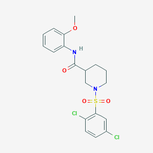 molecular formula C19H20Cl2N2O4S B4197754 1-(2,5-dichlorophenyl)sulfonyl-N-(2-methoxyphenyl)piperidine-3-carboxamide 