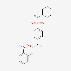 molecular formula C21H26N2O4S B4197796 N-[4-(cyclohexylsulfamoyl)phenyl]-2-(2-methoxyphenyl)acetamide 