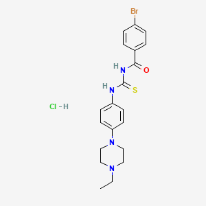 molecular formula C20H24BrClN4OS B4197836 4-bromo-N-[[4-(4-ethylpiperazin-1-yl)phenyl]carbamothioyl]benzamide;hydrochloride 