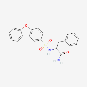 molecular formula C21H18N2O4S B4197865 2-[(DIBENZO[B,D]FURAN-2-YLSULFONYL)AMINO]-3-PHENYLPROPANAMIDE 