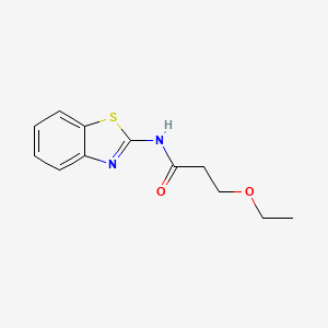molecular formula C12H14N2O2S B4197912 N-(1,3-benzothiazol-2-yl)-3-ethoxypropanamide 