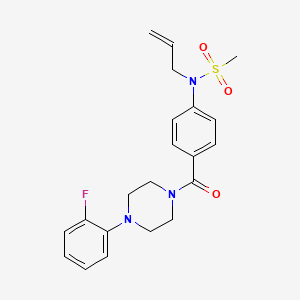 molecular formula C21H24FN3O3S B4198487 N-allyl-N-(4-{[4-(2-fluorophenyl)-1-piperazinyl]carbonyl}phenyl)methanesulfonamide 