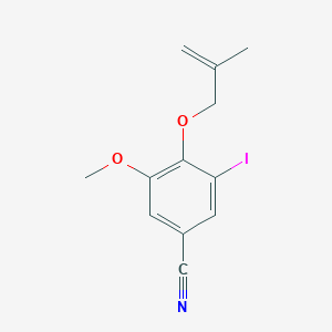 molecular formula C12H12INO2 B4198517 3-Iodo-5-methoxy-4-(2-methylprop-2-enoxy)benzonitrile 