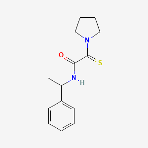 molecular formula C14H18N2OS B4198563 N-(1-phenylethyl)-2-(1-pyrrolidinyl)-2-thioxoacetamide 