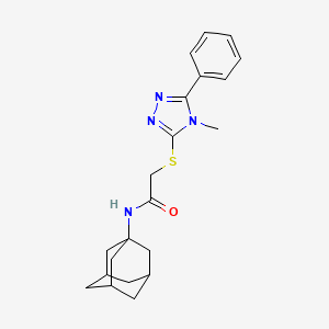 molecular formula C21H26N4OS B4198578 N-1-adamantyl-2-[(4-methyl-5-phenyl-4H-1,2,4-triazol-3-yl)thio]acetamide 