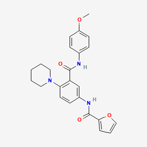 molecular formula C24H25N3O4 B4198608 N-[3-[(4-methoxyphenyl)carbamoyl]-4-piperidin-1-ylphenyl]furan-2-carboxamide 
