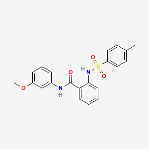 molecular formula C21H20N2O4S B4198644 N-(3-methoxyphenyl)-2-{[(4-methylphenyl)sulfonyl]amino}benzamide 