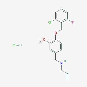 molecular formula C18H20Cl2FNO2 B4198772 N-[[4-[(2-chloro-6-fluorophenyl)methoxy]-3-methoxyphenyl]methyl]prop-2-en-1-amine;hydrochloride 