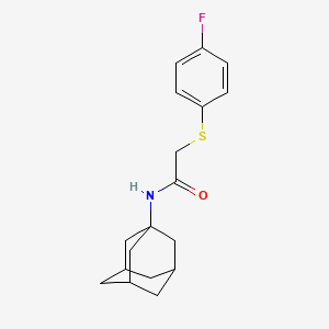 molecular formula C18H22FNOS B4198774 N-(1-adamantyl)-2-(4-fluorophenyl)sulfanylacetamide 