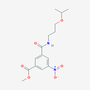 molecular formula C15H20N2O6 B4198898 methyl 3-{[(3-isopropoxypropyl)amino]carbonyl}-5-nitrobenzoate 