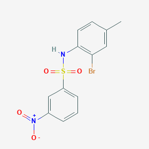 molecular formula C13H11BrN2O4S B4198926 N-(2-bromo-4-methylphenyl)-3-nitrobenzenesulfonamide 