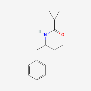 molecular formula C14H19NO B4199075 N-(1-benzylpropyl)cyclopropanecarboxamide 
