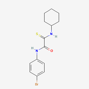 molecular formula C14H17BrN2OS B4199083 N-(4-bromophenyl)-2-(cyclohexylamino)-2-thioxoacetamide 